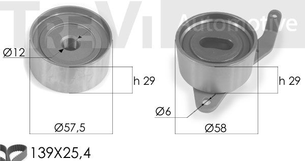 TREVI AUTOMOTIVE paskirstymo diržo komplektas KD1134